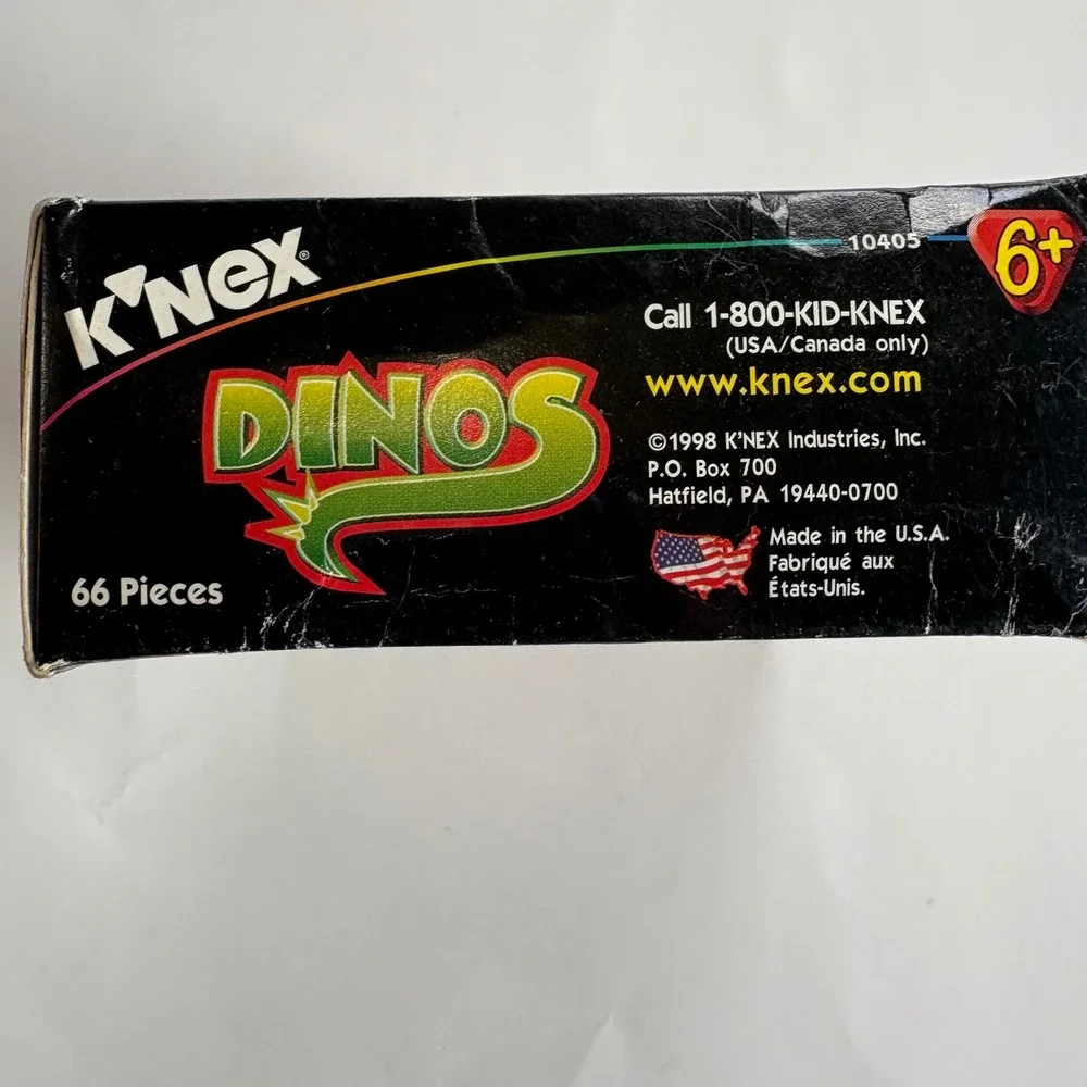 KNEX Dinos Building Set 10405 Vintage 1998 66 Pieces 3-in-1 Dinosaur Models